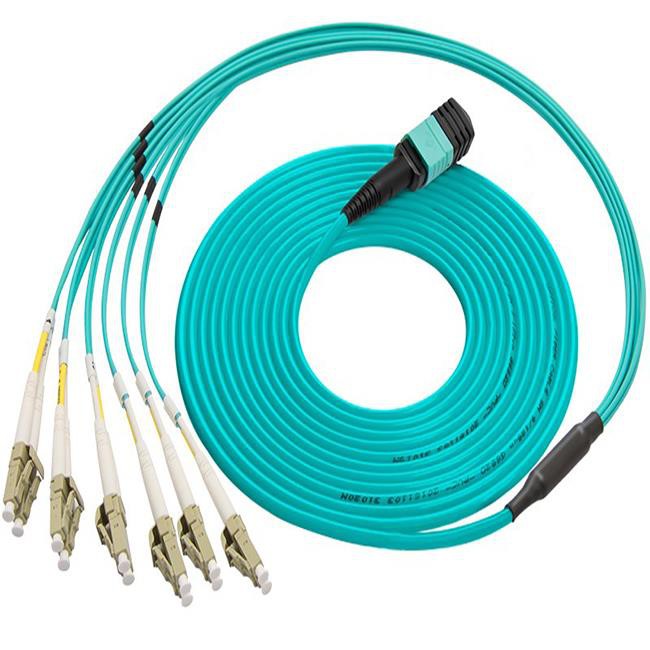 12-жильный кабель Dx MPO LC Aqua